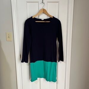 Women’s J. Crew Navy and Teal Dress
